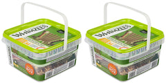 Whimzees variety-pack medium dog treats support dental health and fresh breath.