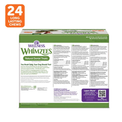 Whimzees Wellness Value Box dog chews close-up texture highlighting brushing-like cleansing