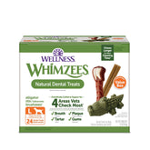 Whimzees Wellness Value Box packaging with large 24-count dog dental treats for daily care