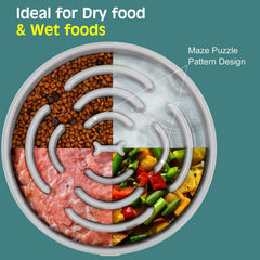 WHIPPY slow feeder bowl non-slip base keeps bowl steady during meals