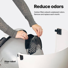Whisker carbon-filter drawer odor absorption helps keep the litter area fresh.