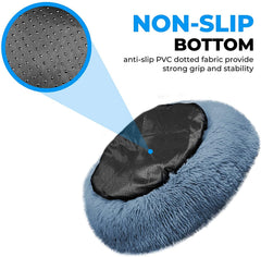 Whiskers & Friends bed elevated rim supports head and neck comfort.