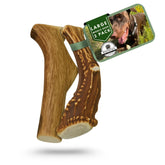 WhiteTail Naturals large deer antler chew front view for long-lasting dog entertainment