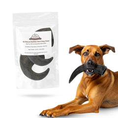 WhiteTail Naturals buffalo horn close-up showing durable chew for dogs