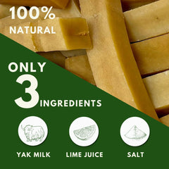 WhiteTail Naturals Yak Cheese Dog Chews in-use with dog enjoying low-odor snack