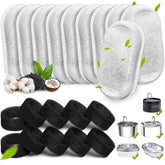 Whksoy cat fountain filters pack top view shows value pack for clean water.