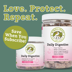 Wholistic Pet Organics Digest-All Plus ingredients label highlights probiotic enzymes