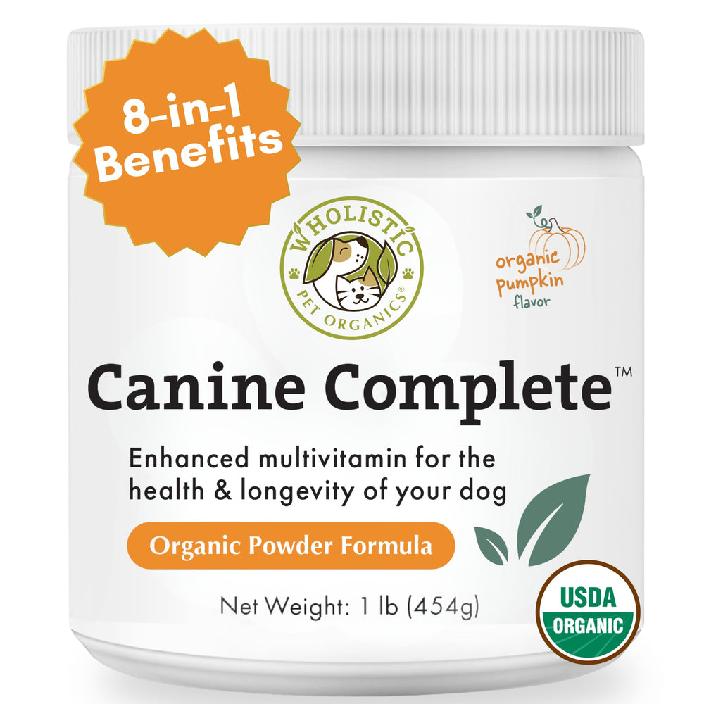 Wholistic Pet Organics Canine Complete pumpkin-digestive focus supports digestion during meals