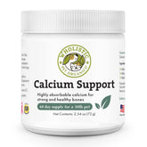 Wholistic Pet Organics Sea Coral Calcium bottle for easy daily dog support.