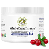 Wholistic Pet Organics WholeCran Intense cranberry powder bottle supports urinary health.