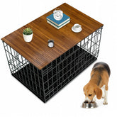 Wibeelee 42x28 dog crate topper assembled, stylish surface for lightweight decor