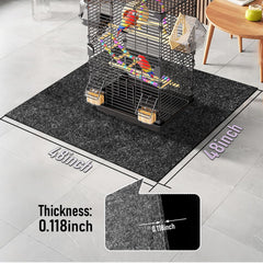 Wibeelee absorbent felt surface keeps the cage area dry and tidy.