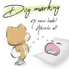 WICKEDPUP booster pads close-up highlights absorbent core for leak protection.