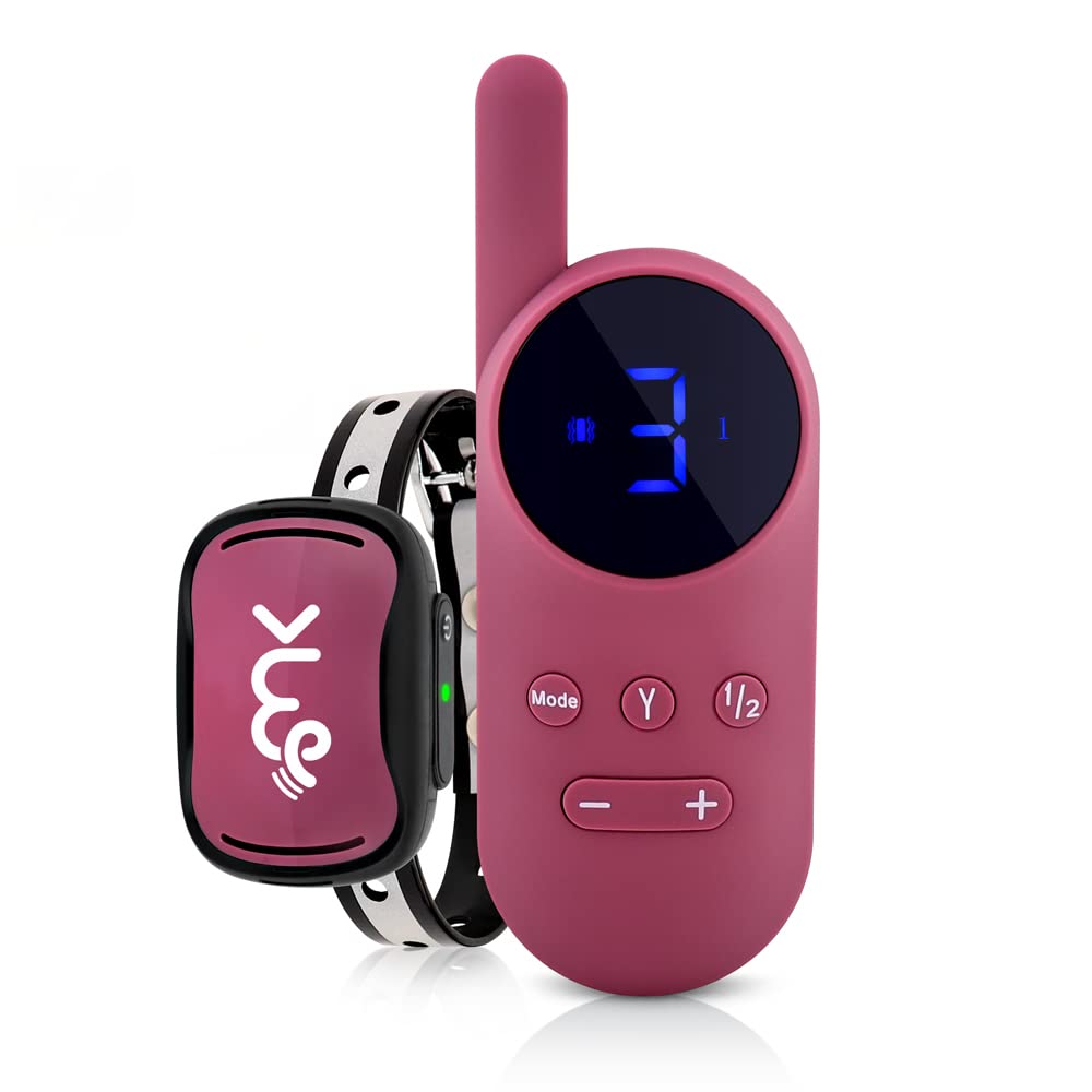 Wiggle Kingdom world's smallest shock collar purple front view for barking control.