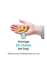 Wiggles & Wags Chewy Bones bone shape, playful snack for dogs.
