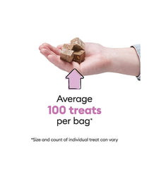 Wiggles & Wags beef liver treats pack-shot highlights convenient resealable bag and portion control.