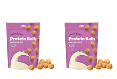 Wiggles & Wags protein balls chicken rice crunch close-up, showcasing a tasty training reward.