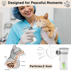 WIKSRY Cat Nebulizer compact-size, soda-can height for convenient storage