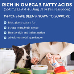 Wild-caught Icelandic Omega-3 pump provides convenient daily use.