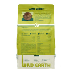 Wild Earth Performance kibble close-up shows protein-rich plant formula for active dogs