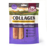 Wild Eats duck-flavor collagen cheek roll 5-inch dog chews, long-lasting reward