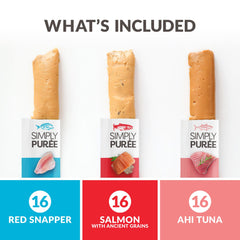 Wild Eats Simply Puree ahi tuna flavor close-up, protein-rich cat treat.