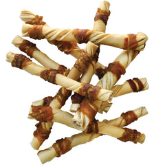 Wild Eats Water Buffalo Cheek Twist pack — long-lasting chew for dogs.