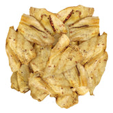 Wild Eats Water Buffalo ear dusted closeup showcases a chew-ready texture for positive dog chewing.