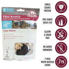 Wild Eats water buffalo horn chew, strong texture for satisfying chewing.