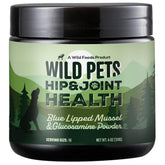 Wild Pets Blue Lipped Mussel bottle showing high-protein joint support for dogs.