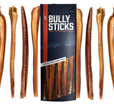 Wild Wolf half-cut bully sticks front view for small dogs with thinner chew