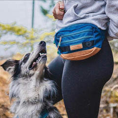 Wilderdog Utility Fanny Pack built-in poop bag dispenser ready for walks.
