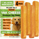 Wilder Tails all-natural yak chews for large dogs—long-lasting and durable for aggressive chewers.