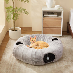 WINDRACING cat tunnel bed multi-shape setup demonstrates versatile play layouts