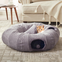 WINDRACING cat tunnel bed top view — inviting kitten nap spot.