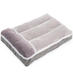 WINDRACING large dog bed pillow close-up shows pillow-edge support for longer naps.