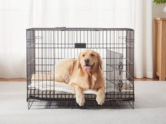 WINDRACING dog bed large granular foam bottom delivers multi-density support for long-lasting comfort.