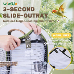 Wingle durable polyester exterior resists wear during outdoor trips.
