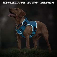 WINGOIN blue tactical harness reflective strip enhances night visibility.