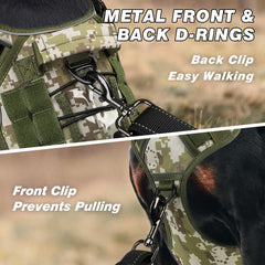 WINGOIN Tactical Dog Harness breathable mesh keeps medium dogs cool on hikes and training.