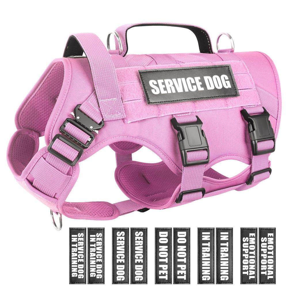 WINSEE service dog vest side view highlighting durable MOLLE system for gear during work or training