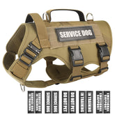 WINSEE service dog vest shows side MOLLE panels for carrying gear during training