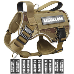 WINSEE tactical dog harness for medium dogs with durable MOLLE vest design