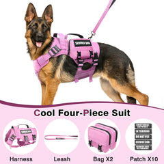 WINSEE tactical dog harness side view with MOLLE system for gear