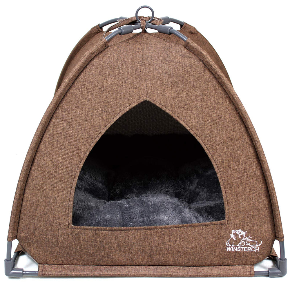 Winsterch Cat Bed Cave assembled indoors for cozy naps