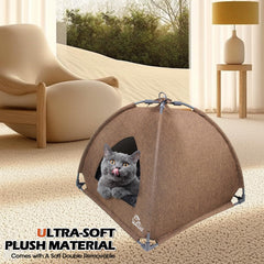 Winsterch Cat Bed Cave non-skid bottom keeps bed stable