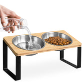 WinTruffles raised cat bowls pair for comfortable access during meals