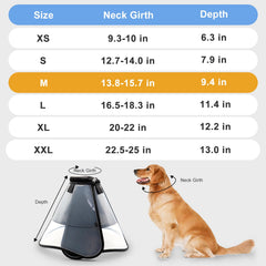 WinWeal dog-cone-outer-waterproof-pvc offers clear vision while your dog eats and plays.