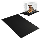 Wiojtry Pet Crate Mat under a crate protects floors and eases cleanup.