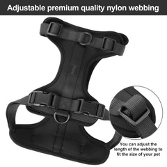 Wisedog No Pull Harness in diving-knit material offers breathable, sweat-absorbent, quick-drying comfort.